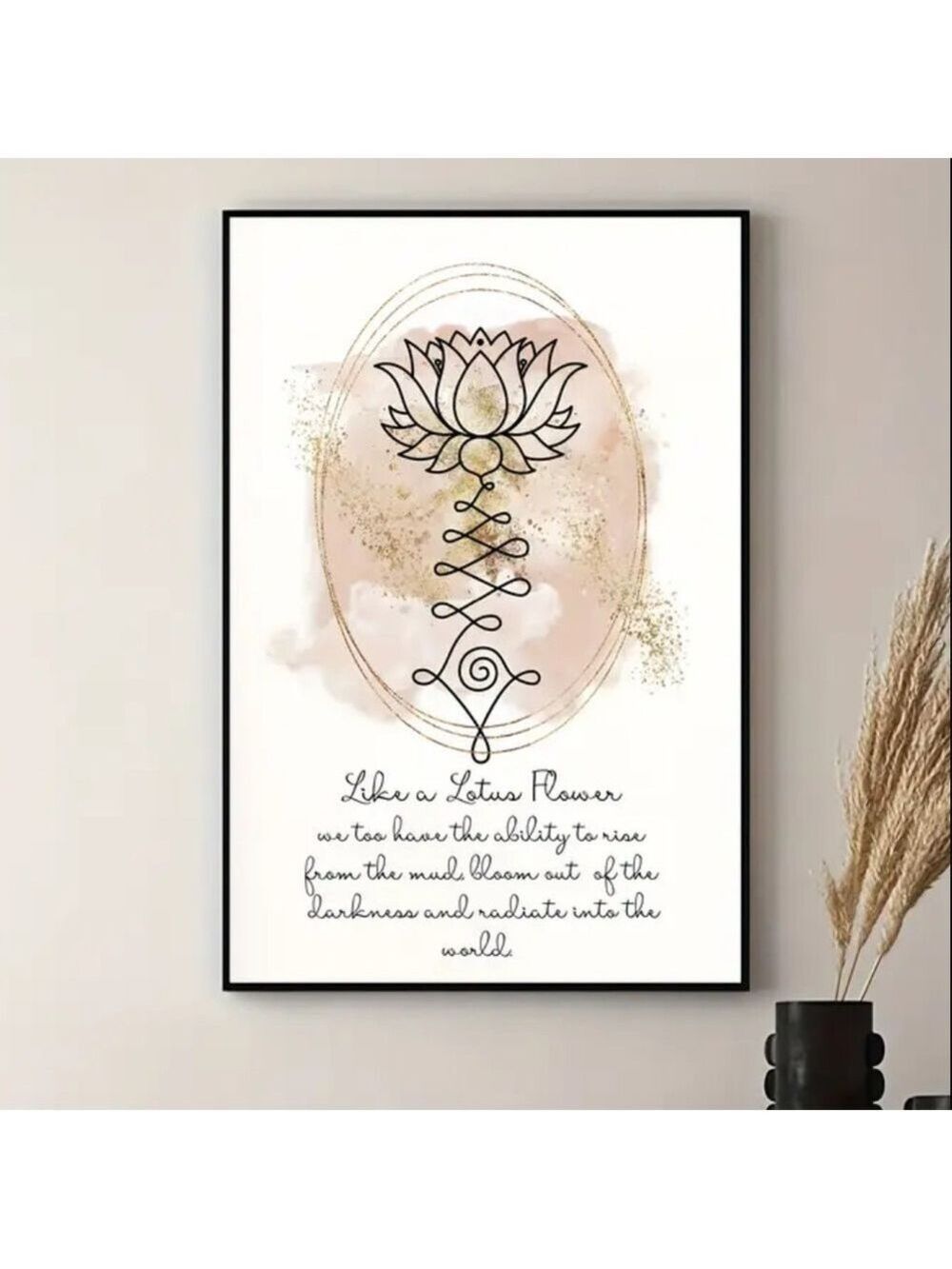 Lotus Flower “Rise Above” Canvas Print Wall Art